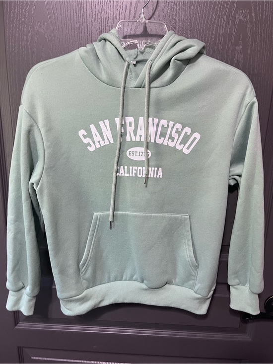 SHEIN Tops - SHEIN Mint Green San Francisco Graphic Hoodie